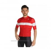 2021 Fahrradbekleidung Castelli Rot Trikot Kurzarm und Tragerhose (5)